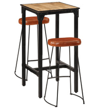 3-tlg. Bar-Set Raues Mangoholz und Metall