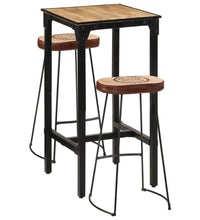 3-tlg. Bar-Set Raues Mangoholz und Metall