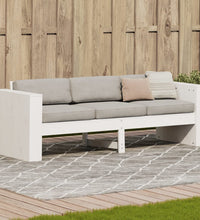 Gartensofa 3-Sitzer Weiß 189x60x62 cm Massivholz Kiefer