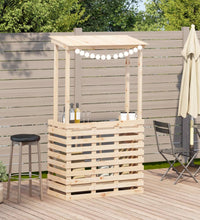 Gartenbar mit Dach 112,5x57x195,5 cm Massivholz Kiefer