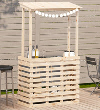 Gartenbar mit Dach 112,5x57x195,5 cm Massivholz Kiefer