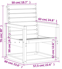 Gartenstuhl 57,5x63x76 cm Massivholz Douglasie