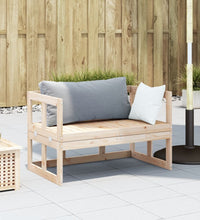 2-in-1 Gartensofa Verlängerbar Massivholz Kiefer