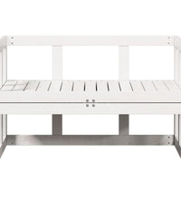 2-in-1 Gartensofa Verlängerbar Weiß Massivholz Kiefer