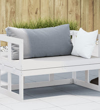 2-in-1 Gartensofa Verlängerbar Weiß Massivholz Kiefer