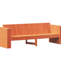 Gartensofa 3-Sitzer Wachsbraun 189x60x62 cm Massivholz Kiefer