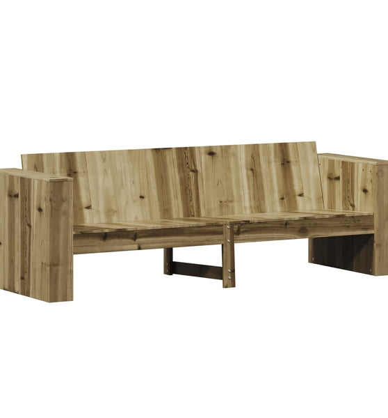 Gartensofa 3-Sitzer 189x60x62 cm Kiefernholz Imprägniert