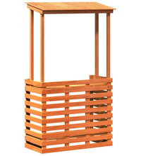 Gartenbar mit Dach Braun 112,5x57x195,5 cm Massivholz Kiefer
