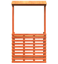 Gartenbar mit Dach Braun 112,5x57x195,5 cm Massivholz Kiefer