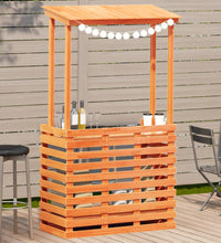 Gartenbar mit Dach Braun 112,5x57x195,5 cm Massivholz Kiefer