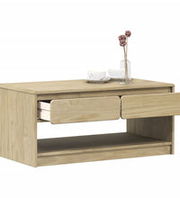 Couchtisch SAUDA Eiche-Optik 99x55x45 cm Massivholz Kiefer