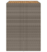 Gartentisch mit Holzplatte Grau 105x80x110 cm Poly Rattan