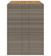 Gartentisch mit Holzplatte Grau 145x80x110 cm Poly Rattan