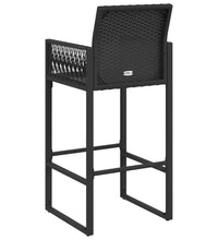 Garten-Barhocker 2 Stk. Schwarz Poly Rattan