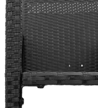 Garten-Barhocker 2 Stk. Schwarz Poly Rattan