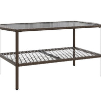 4-tlg. Garten-Sofagarnitur mit Kissen Braun Poly Rattan