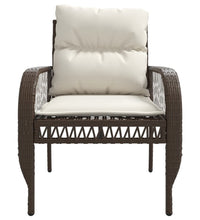 4-tlg. Garten-Sofagarnitur mit Kissen Braun Poly Rattan