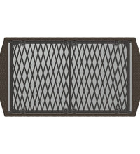 4-tlg. Garten-Sofagarnitur mit Kissen Braun Poly Rattan