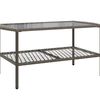 4-tlg. Garten-Sofagarnitur mit Kissen Grau Poly Rattan