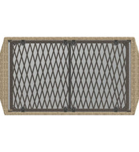 4-tlg. Garten-Sofagarnitur mit Kissen Beige Poly Rattan