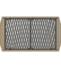 4-tlg. Garten-Sofagarnitur mit Kissen Beige Poly Rattan