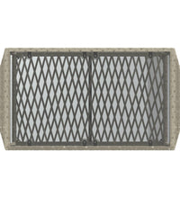 4-tlg. Garten-Sofagarnitur mit Kissen Hellgrau Poly Rattan