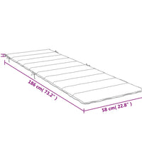 Sonnenliegen-Auflage Melange Anthrazit 186x58x3 cm Stoff