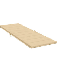 Sonnenliegen-Auflage Melange Beige 186x58x3 cm Stoff