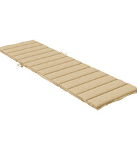 Sonnenliegen-Auflage Melange Beige 200x50x4 cm Stoff