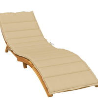 Sonnenliegen-Auflage Melange Beige 200x70x4 cm Stoff