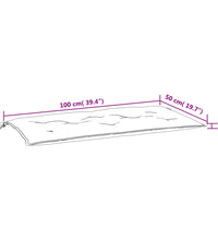 Gartenbank-Auflage Melange Dunkelgrau 100x50x7 cm Stoff