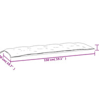 Gartenbank-Auflage Melange Hellgrau 150x50x7 cm Stoff