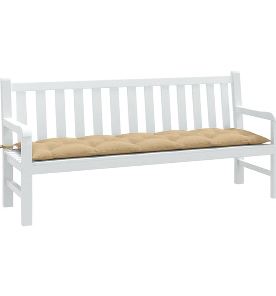 Gartenbank-Auflage Melange Beige 180x50x7 cm Stoff