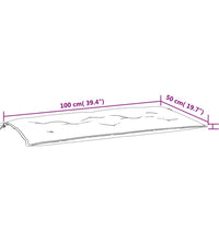 Gartenbank-Auflagen 2 Stk. Melange Anthrazit 100x50x7 cm Stoff