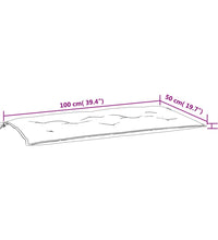 Gartenbank-Auflagen 2 Stk. Melange Hellgrau 100x50x7 cm Stoff