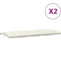 Gartenbank-Auflagen 2 Stk. Melange Creme 120x50x7 cm Stoff