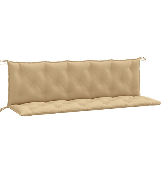 Gartenbank-Auflagen 2 Stk. Melange Beige 180x50x7 cm Stoff