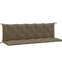 Gartenbank-Auflagen 2 Stk. Melange Taupe 180x50x7 cm Stoff