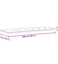 Gartenbank-Auflagen 2 Stk. Melange Anthrazit 200x50x7 cm Stoff