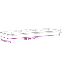 Gartenbank-Auflagen 2 Stk. Melange Dunkelgrau 200x50x7 cm Stoff