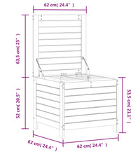 Gartenhocker 62x63,5x53,5 cm Massivholz Kiefer