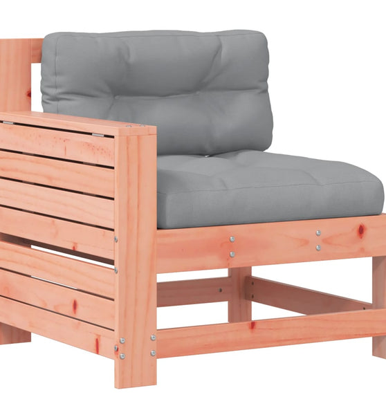 Gartensofa mit Armlehne und Kissen Massivholz Douglasie