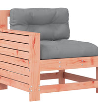 Gartensofa mit Armlehne und Kissen Massivholz Douglasie