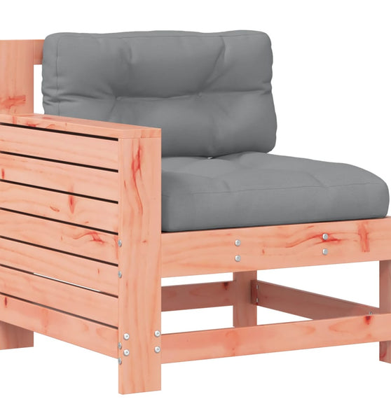 Gartensofa mit Armlehne und Kissen Massivholz Douglasie