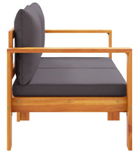 Gartensofa mit Kissen 2-Sitzer Massivholz Akazie