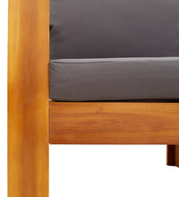 Gartensofa mit Kissen 2-Sitzer Massivholz Akazie