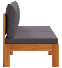 Gartensofa ohne Armlehnen mit Kissen 2-Sitzer Massivholz Akazie