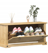 Schuhschrank Corona 99x32x47 cm Massivholz Kiefer