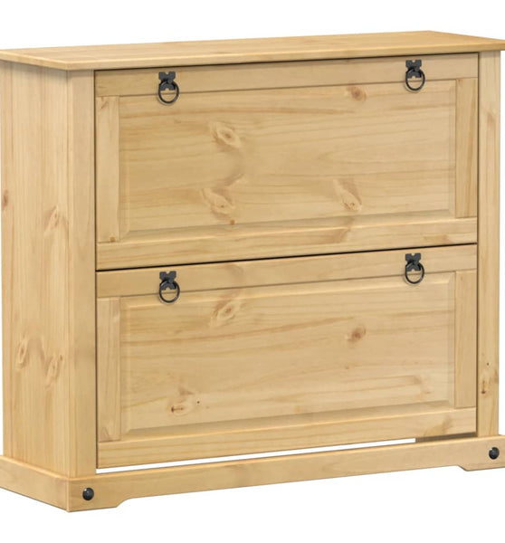 Schuhschrank Corona 99x32x85 cm Massivholz Kiefer