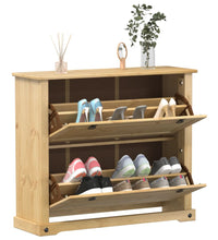 Schuhschrank Corona 99x32x85 cm Massivholz Kiefer